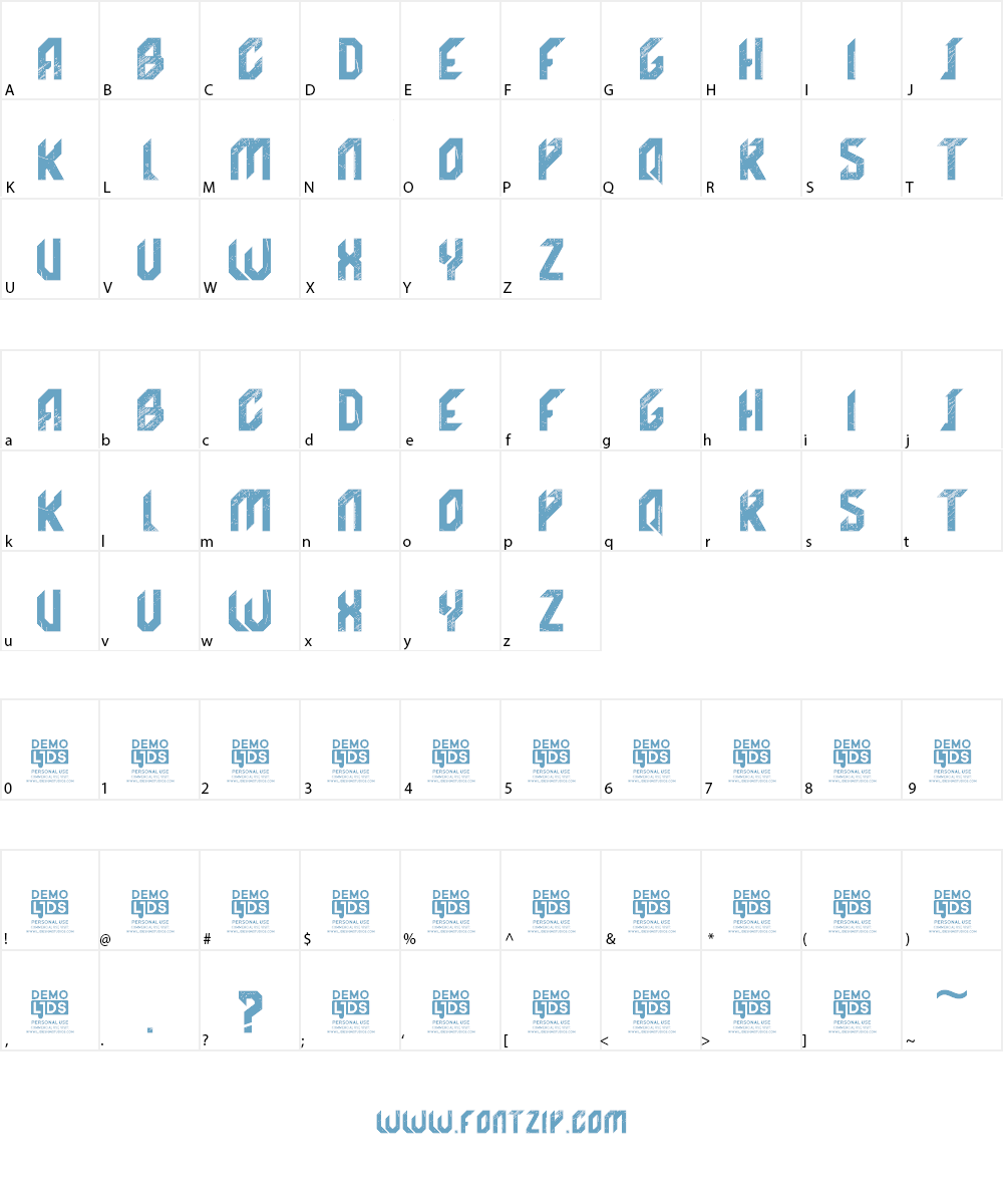 Black Nemesis Personal Use Font Character